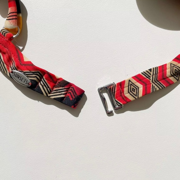 Sunsets Terra Cotta Tribal Print Bikini Top NWT Small Underwire Removable Pads - Picture 6 of 11